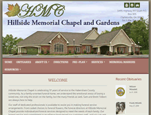 Tablet Screenshot of hillsidememorialchapel.com